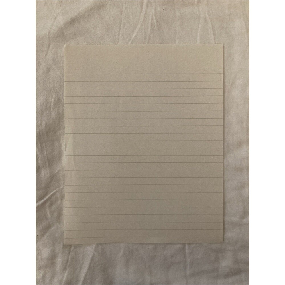 Unbranded 8”x10.5” Wide Ruled White Filler Paper | No Holes | 1 Sheet Only